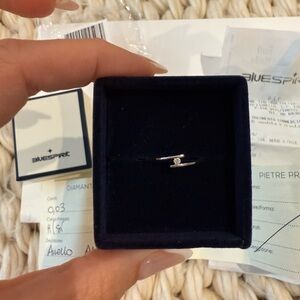 Natural DIAMOND Ring 💍 9K white gold & 0,03 h/S1 carats. Box&tags- size 6 US